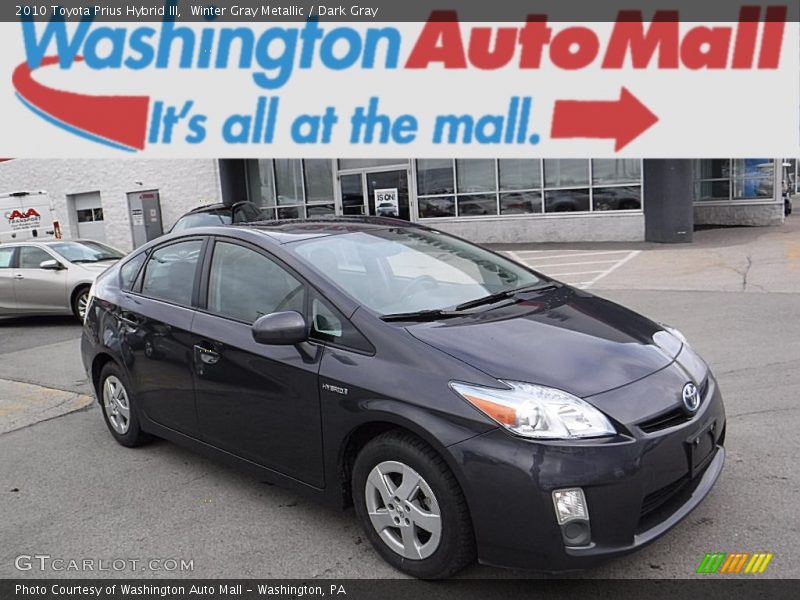 Winter Gray Metallic / Dark Gray 2010 Toyota Prius Hybrid III