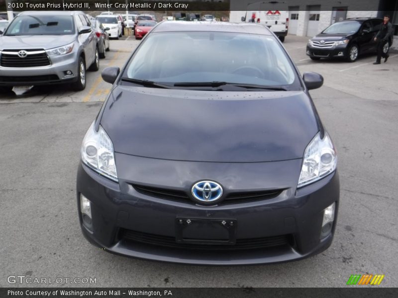 Winter Gray Metallic / Dark Gray 2010 Toyota Prius Hybrid III