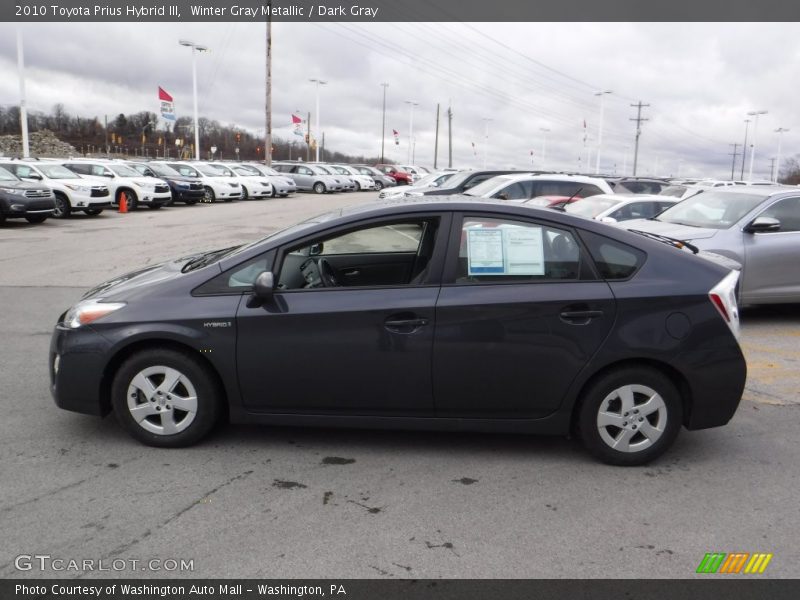 Winter Gray Metallic / Dark Gray 2010 Toyota Prius Hybrid III