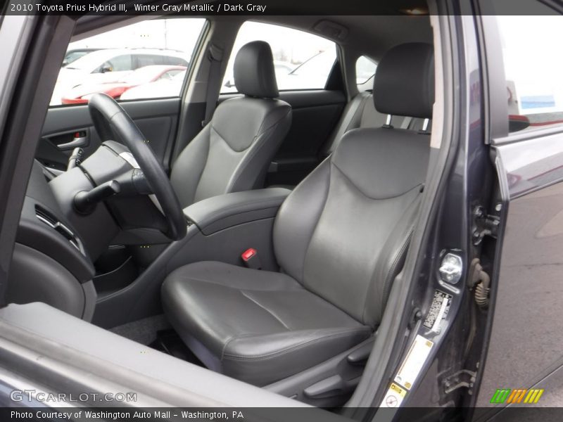 Winter Gray Metallic / Dark Gray 2010 Toyota Prius Hybrid III