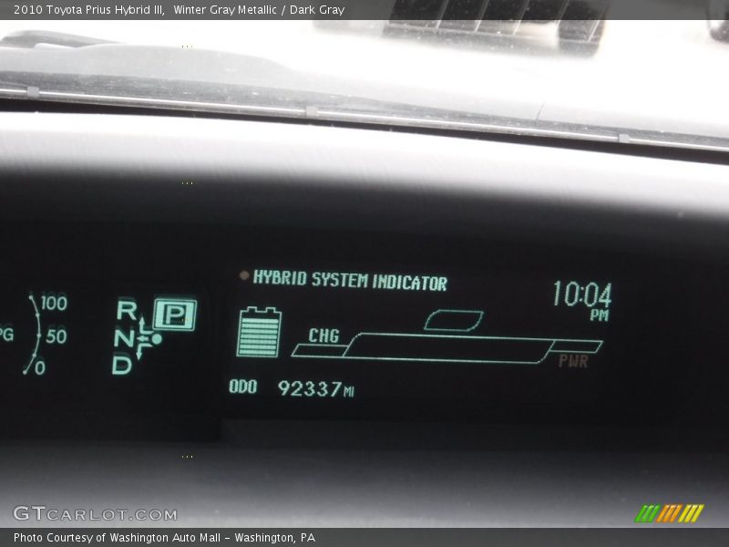 Winter Gray Metallic / Dark Gray 2010 Toyota Prius Hybrid III