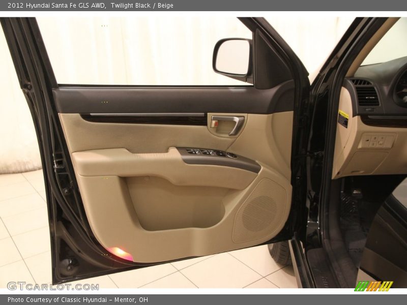 Twilight Black / Beige 2012 Hyundai Santa Fe GLS AWD