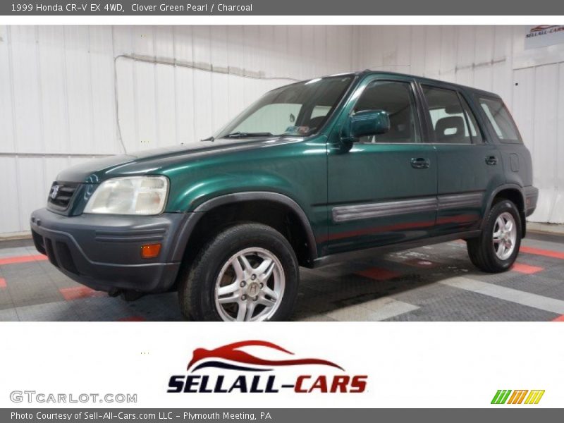 Clover Green Pearl / Charcoal 1999 Honda CR-V EX 4WD