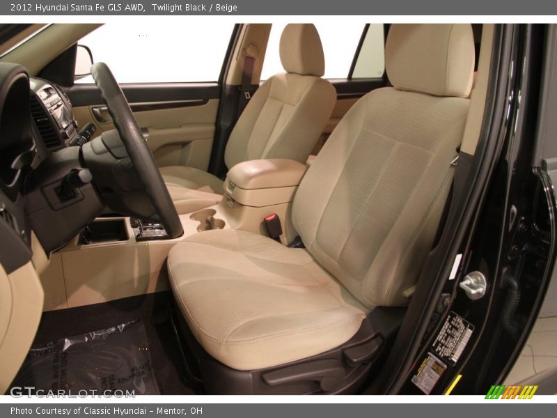 Twilight Black / Beige 2012 Hyundai Santa Fe GLS AWD