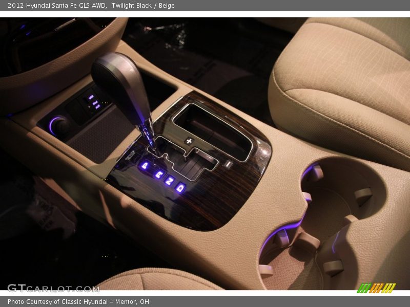 Twilight Black / Beige 2012 Hyundai Santa Fe GLS AWD