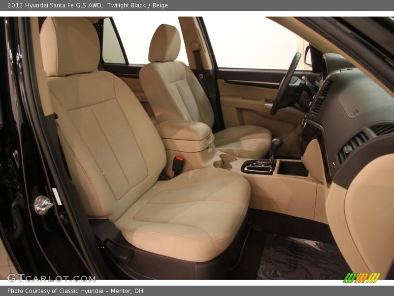 Twilight Black / Beige 2012 Hyundai Santa Fe GLS AWD