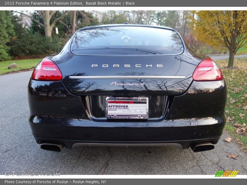 Basalt Black Metallic / Black 2013 Porsche Panamera 4 Platinum Edition