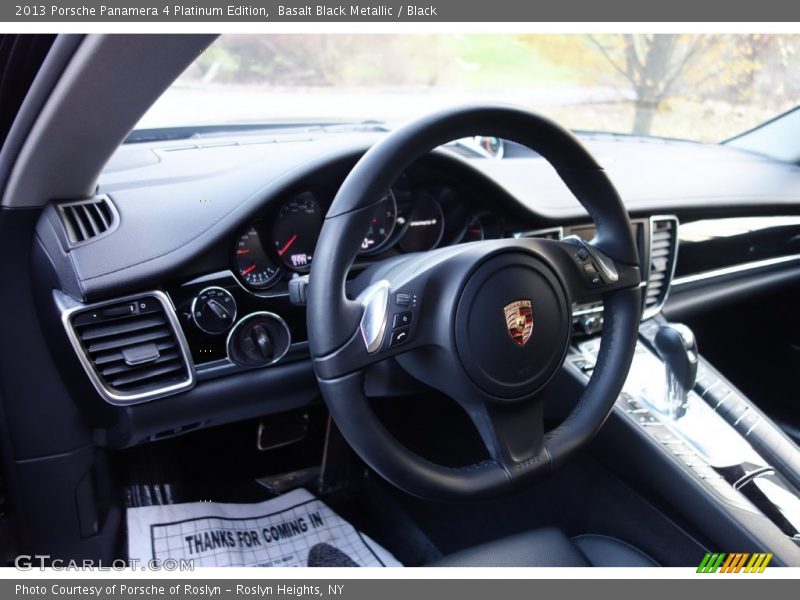 Basalt Black Metallic / Black 2013 Porsche Panamera 4 Platinum Edition