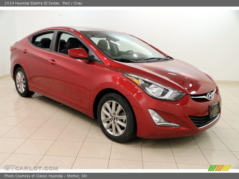 Red / Gray 2014 Hyundai Elantra SE Sedan