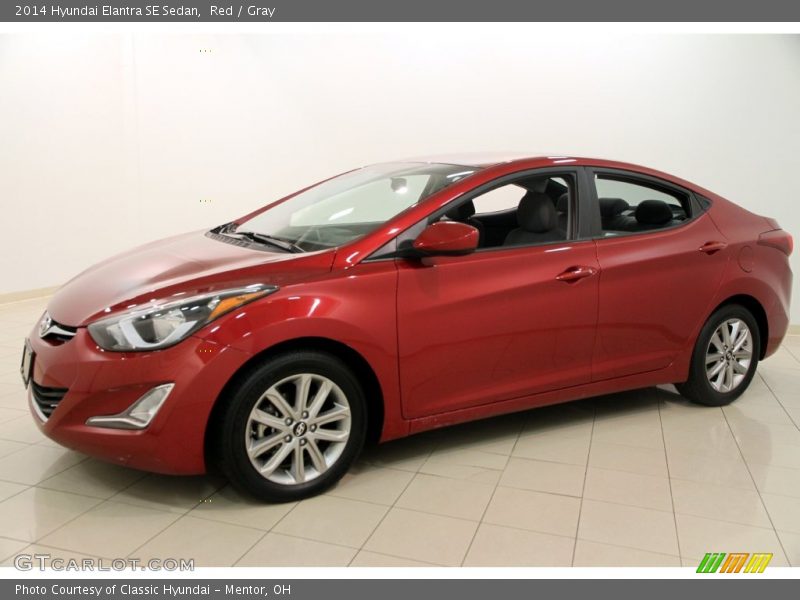 Red / Gray 2014 Hyundai Elantra SE Sedan