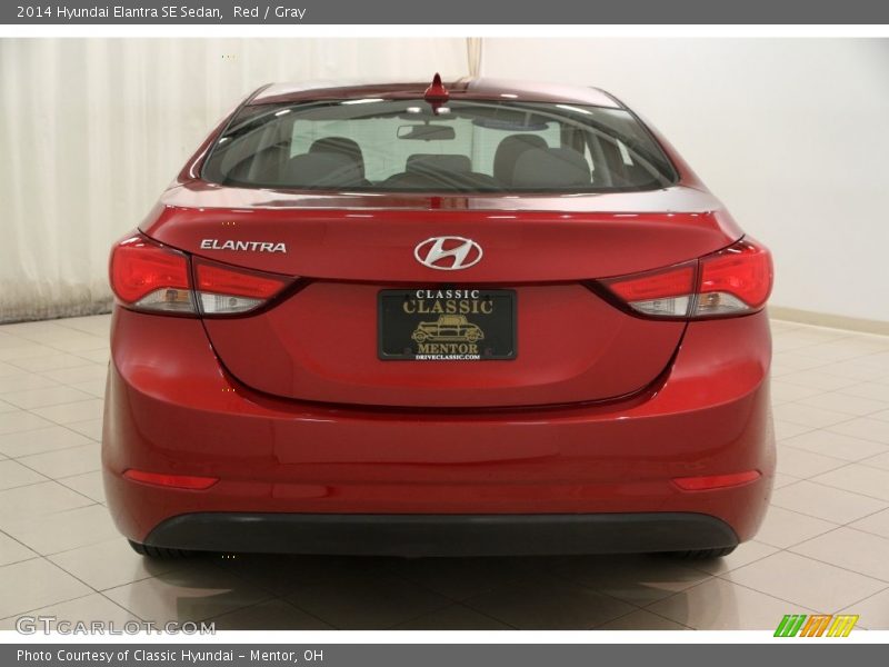Red / Gray 2014 Hyundai Elantra SE Sedan