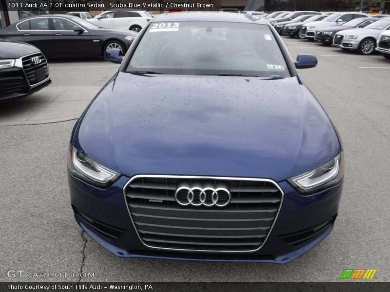 Scuba Blue Metallic / Chestnut Brown 2013 Audi A4 2.0T quattro Sedan