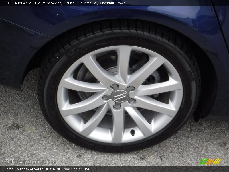 Scuba Blue Metallic / Chestnut Brown 2013 Audi A4 2.0T quattro Sedan