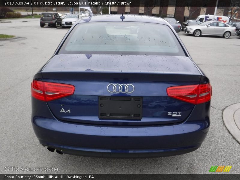 Scuba Blue Metallic / Chestnut Brown 2013 Audi A4 2.0T quattro Sedan