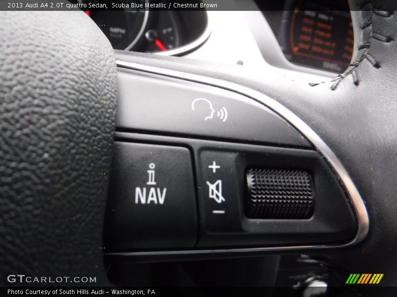Scuba Blue Metallic / Chestnut Brown 2013 Audi A4 2.0T quattro Sedan
