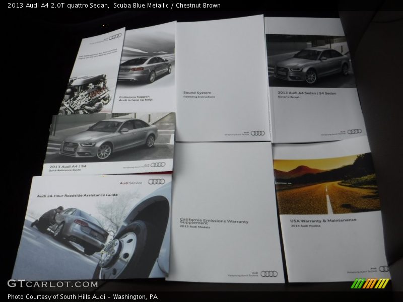 Scuba Blue Metallic / Chestnut Brown 2013 Audi A4 2.0T quattro Sedan