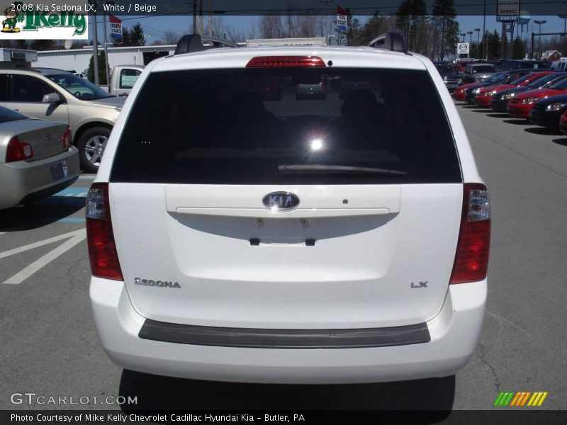 White / Beige 2008 Kia Sedona LX