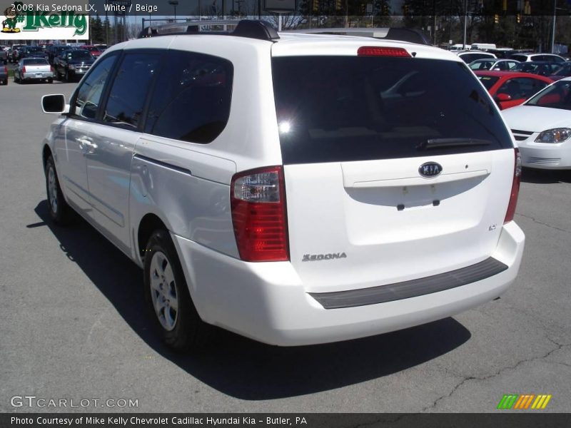 White / Beige 2008 Kia Sedona LX