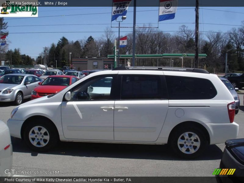 White / Beige 2008 Kia Sedona LX
