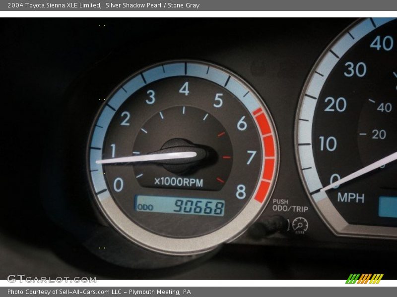 Silver Shadow Pearl / Stone Gray 2004 Toyota Sienna XLE Limited
