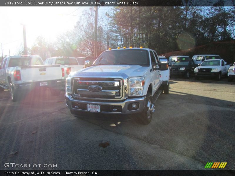 Oxford White / Black 2012 Ford F350 Super Duty Lariat Crew Cab 4x4 Dually