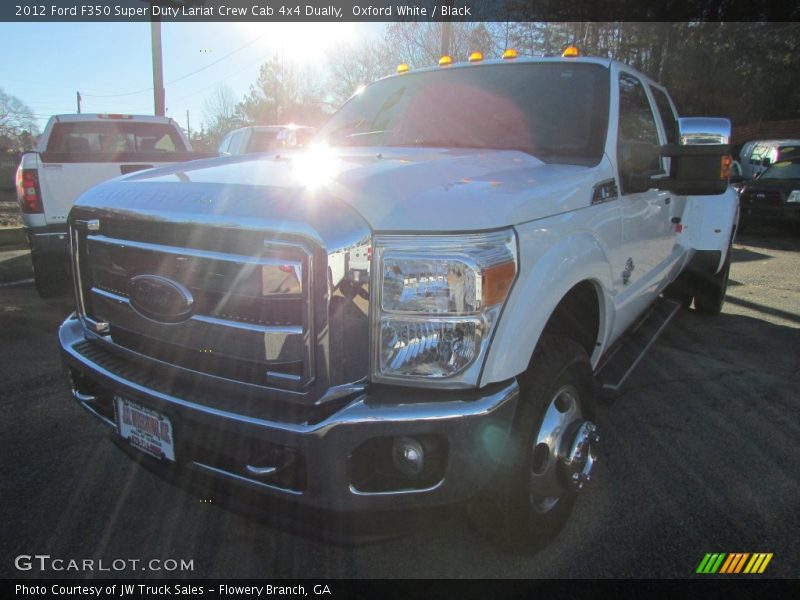 Oxford White / Black 2012 Ford F350 Super Duty Lariat Crew Cab 4x4 Dually