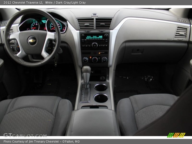 White / Dark Gray/Light Gray 2012 Chevrolet Traverse LS