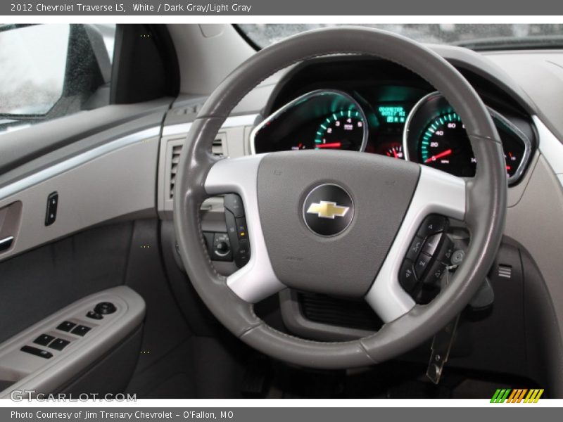 White / Dark Gray/Light Gray 2012 Chevrolet Traverse LS