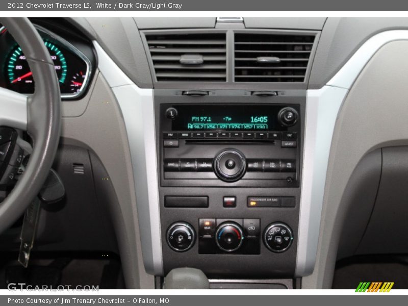White / Dark Gray/Light Gray 2012 Chevrolet Traverse LS