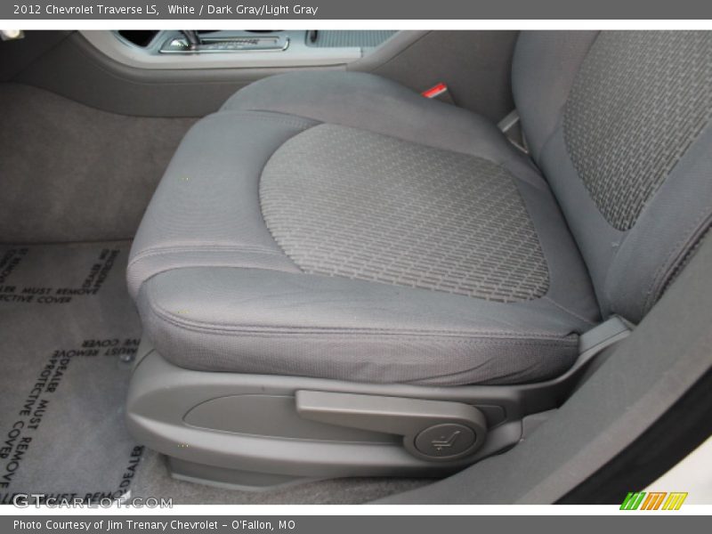 White / Dark Gray/Light Gray 2012 Chevrolet Traverse LS