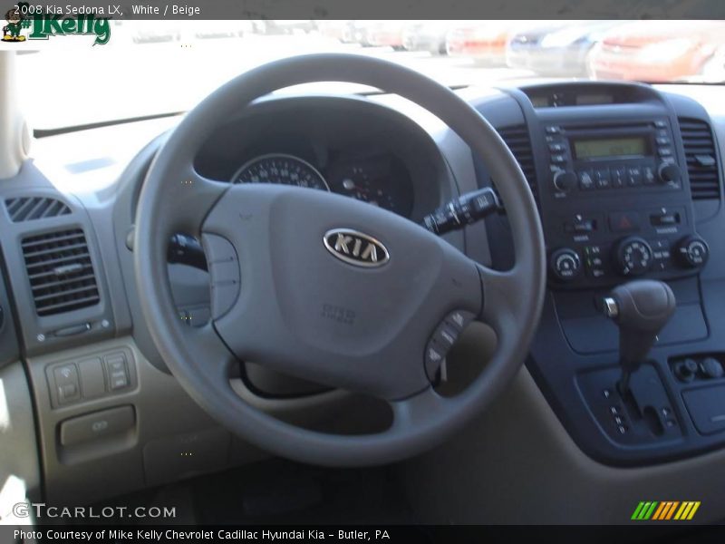 White / Beige 2008 Kia Sedona LX