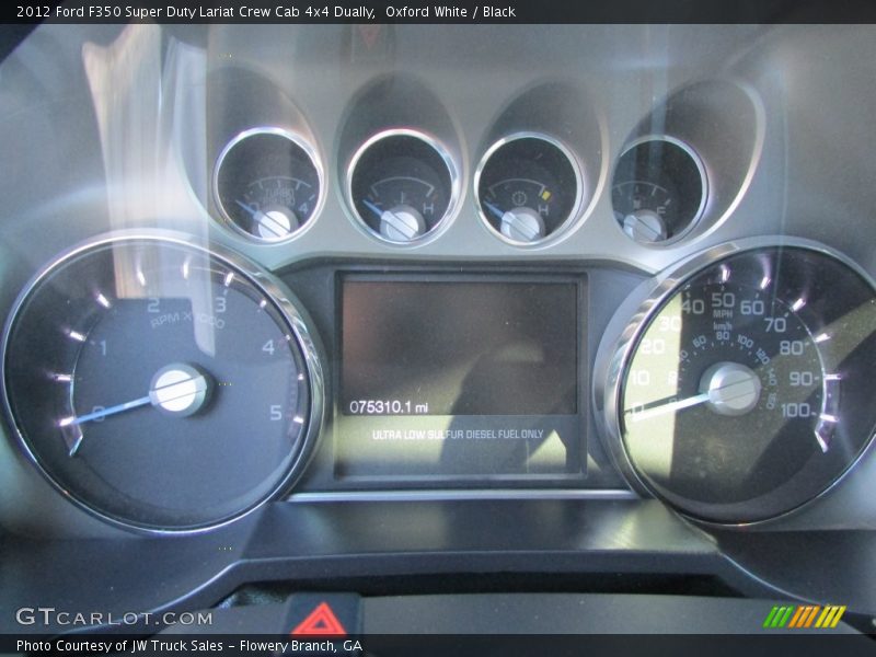 Oxford White / Black 2012 Ford F350 Super Duty Lariat Crew Cab 4x4 Dually