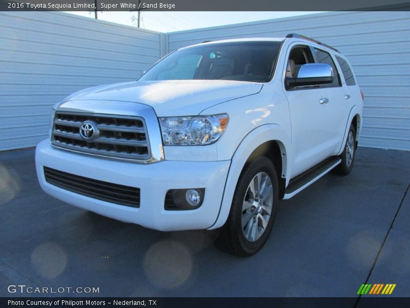 Super White / Sand Beige 2016 Toyota Sequoia Limited