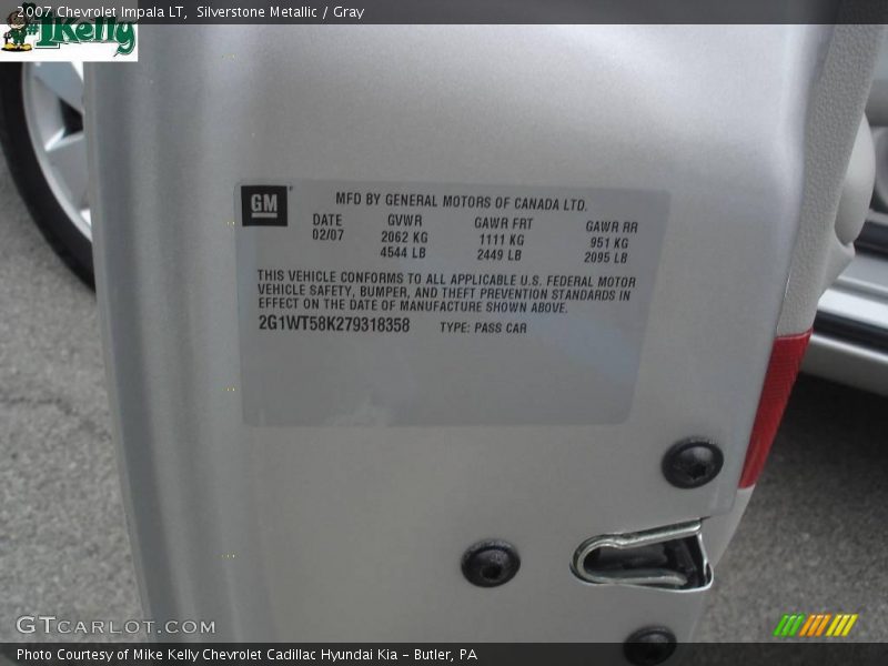 Silverstone Metallic / Gray 2007 Chevrolet Impala LT