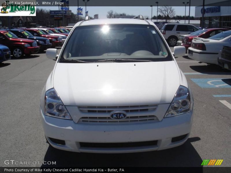 White / Beige 2008 Kia Sedona LX