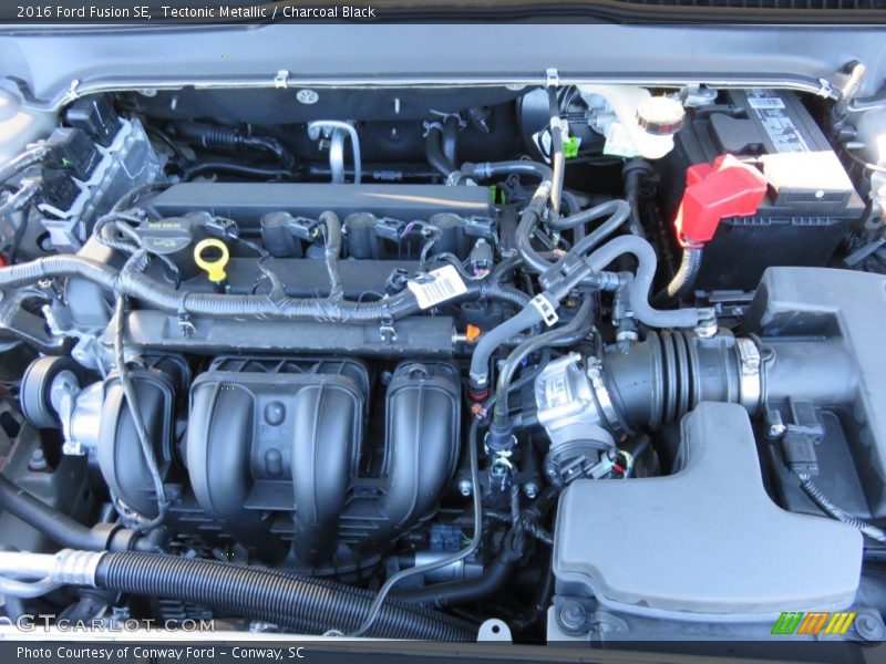 Tectonic Metallic / Charcoal Black 2016 Ford Fusion SE