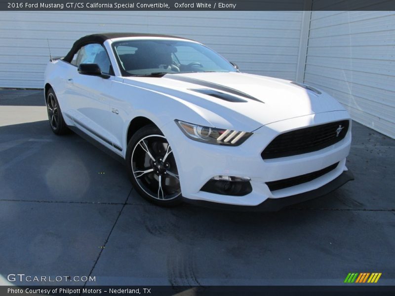 Oxford White / Ebony 2016 Ford Mustang GT/CS California Special Convertible