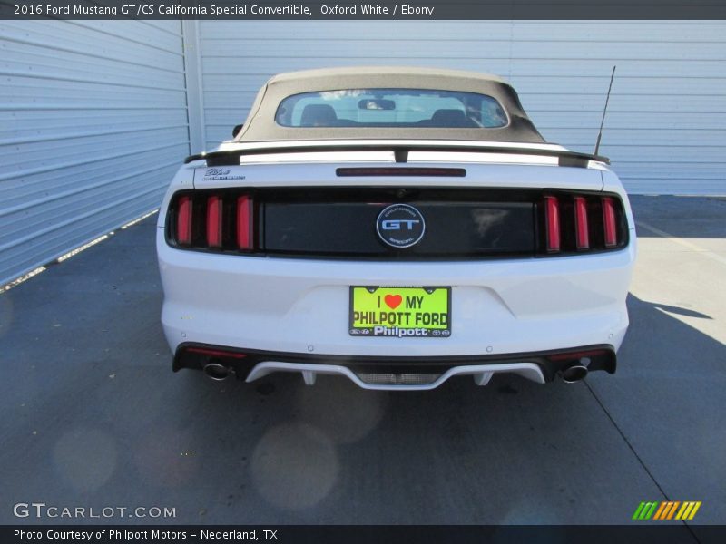 Oxford White / Ebony 2016 Ford Mustang GT/CS California Special Convertible