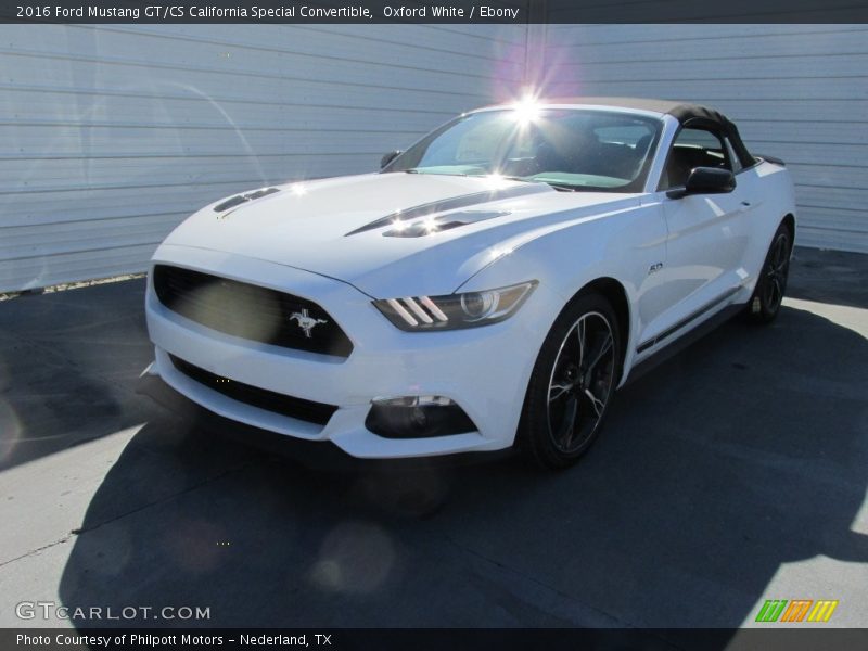 Oxford White / Ebony 2016 Ford Mustang GT/CS California Special Convertible