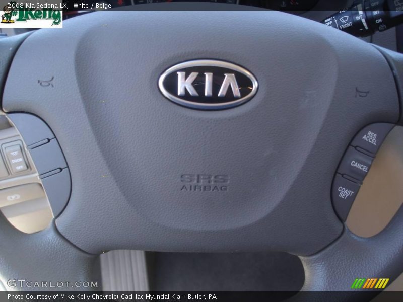 White / Beige 2008 Kia Sedona LX