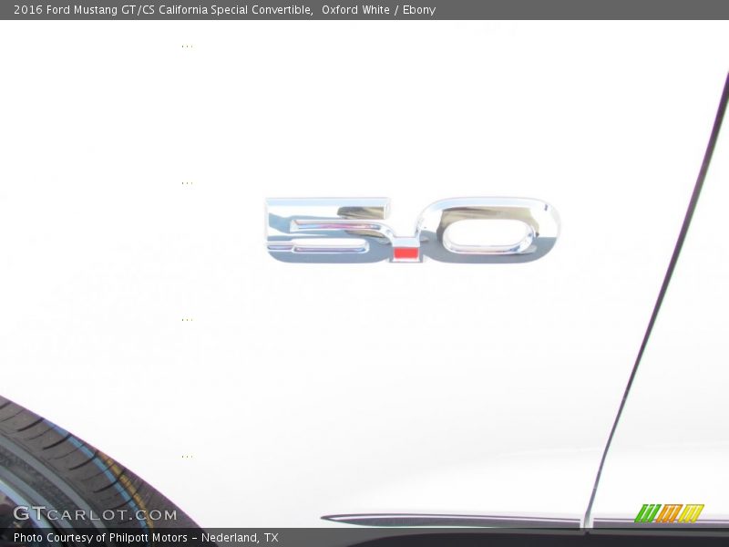 Oxford White / Ebony 2016 Ford Mustang GT/CS California Special Convertible