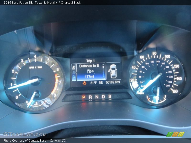Tectonic Metallic / Charcoal Black 2016 Ford Fusion SE