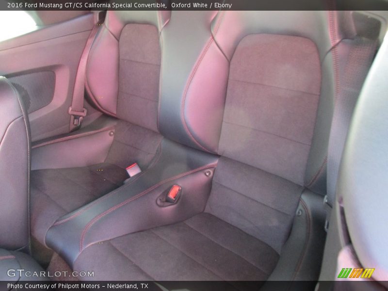 Rear Seat of 2016 Mustang GT/CS California Special Convertible