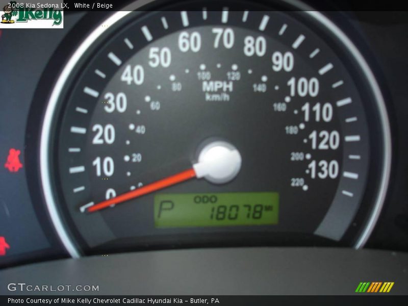 White / Beige 2008 Kia Sedona LX