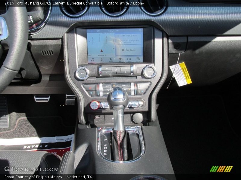 Controls of 2016 Mustang GT/CS California Special Convertible
