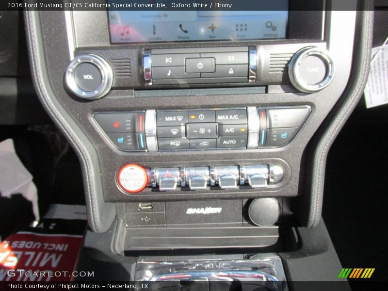 Controls of 2016 Mustang GT/CS California Special Convertible