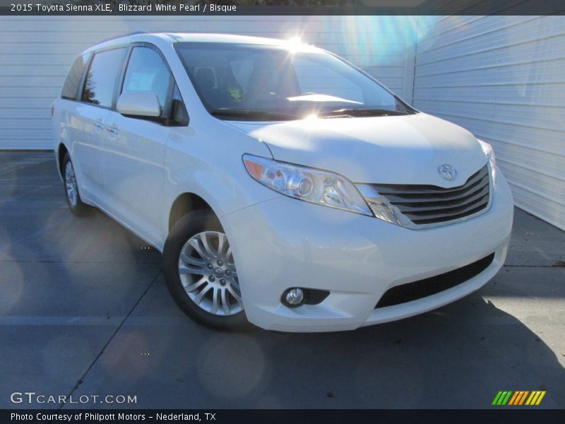 Blizzard White Pearl / Bisque 2015 Toyota Sienna XLE