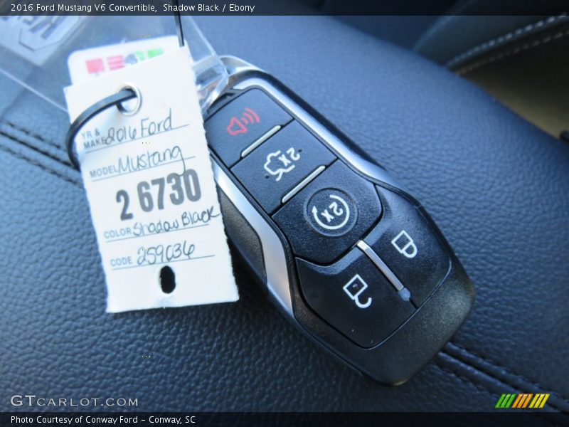 Shadow Black / Ebony 2016 Ford Mustang V6 Convertible