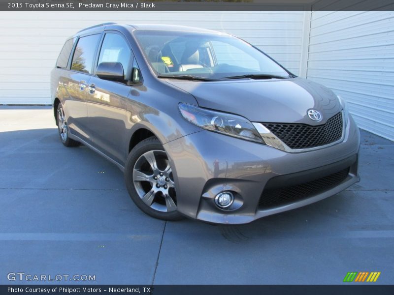 Predawn Gray Mica / Black 2015 Toyota Sienna SE