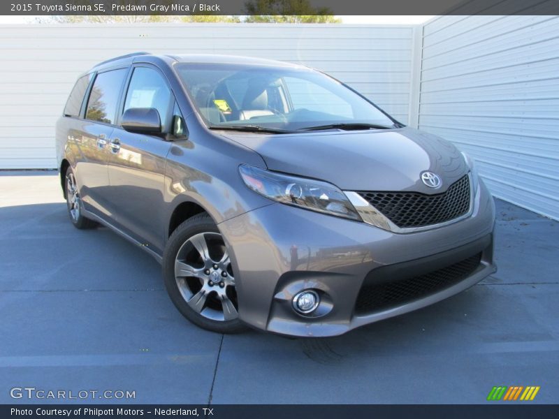 Predawn Gray Mica / Black 2015 Toyota Sienna SE